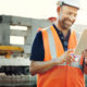 Site engineer on a construction site
